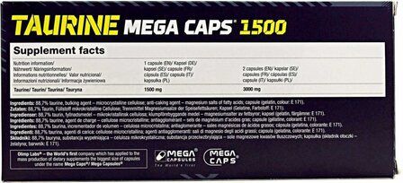 Olimp Taurine Mega Caps (120 капс) аминокислота таурин