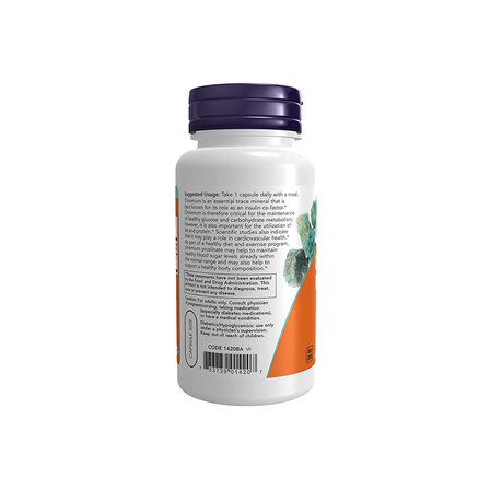 NOW Foods CHROMIUM PICOLINATE 200 mcg (100 вег. капсул) пиколинат хрома