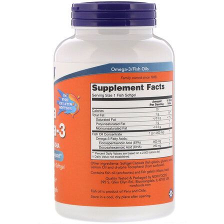 NOW DHA 500 mg (180 капс)