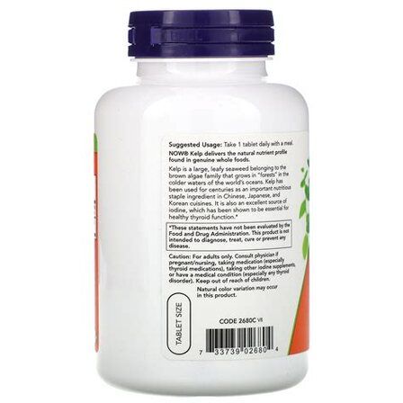 NOW Foods Kelp 150 мкг (200 таблеток) ламинария