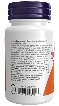 NOW Foods Lutein 10mg (from esters) (120 капс)
