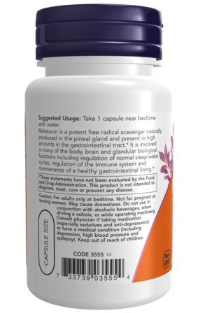 NOW Foods Melatonin 5 mg (60 вег. капс)
