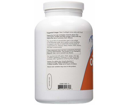 NOW Foods Omega 3 (500 гелевых капсул) омега 3 жирные кислоты