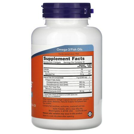NOW Foods Omega Red (90 гелевых капсул) омега 3 жирные кислоты