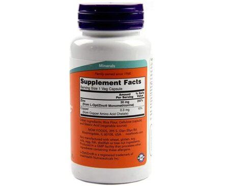 NOW Foods Opti Zinc (100 капсул) цинк