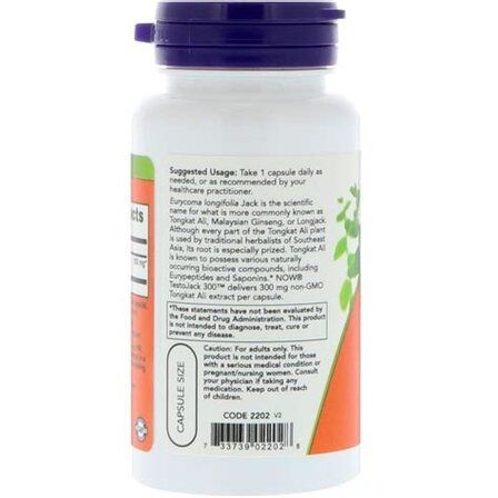 NOW Foods Testo Jack 100 Extra Str (60 вег. капс)