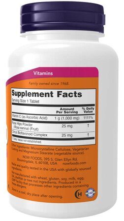 NOW Foods Vitamin C - 1000 мг (250 веганских капсул) витамин С