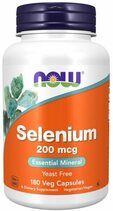 NOW Foods Selenium 200 mcg (180 веганских капсул) минерал селен