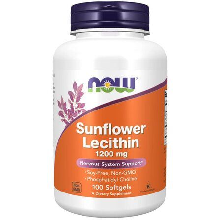 NOW Foods Lecithin Sunflower 1200 mg (100 гел. капсул) подсолнечный лецитин