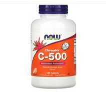 NOW Vitamin C 500 chew orange (100 табл.) жевательный витамин С