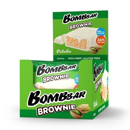 BOMBBAR Печенье глазированное "Брауни с фисташкой" (50 гр)