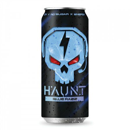 FITNESS FOOD FACTORY тонизирующий газированный напиток HAUNT (500 мл) голубая малина