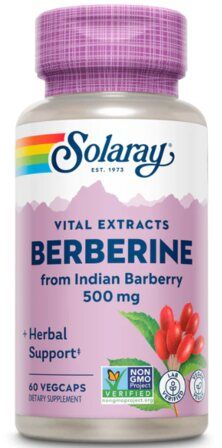 Solaray Berberine 500 мг (60 веганских капсул) берберин для контроля веса