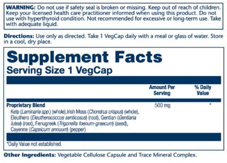 Solaray Thyroid Blend SP-26 (100 веганских капсул) комплекс для щитовидной железы