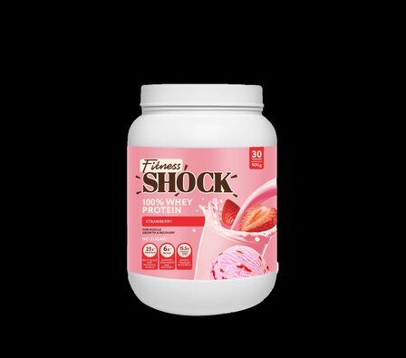 FitnesShock Протеин сывороточный (900 г) Клубника