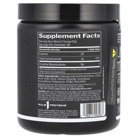 Rule 1 Creatine креатин моногидрат (210 г) фруктовый пунш