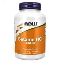NOW Foods Betaine HCL 120 mg (веганских капсул) бетаин гидрохлорид
