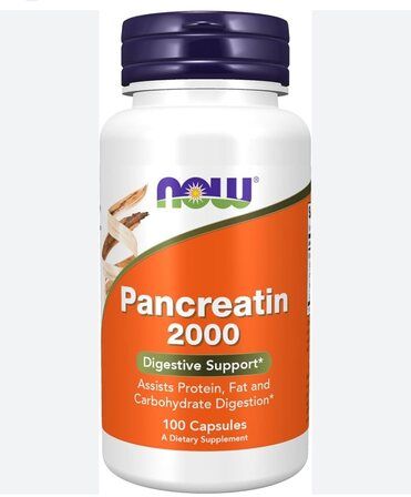 NOW Foods Pancreatin 2000 (200 mg 10X) (100 капс.) панкретин для пищеварения