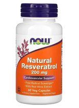 NOW Foods Resveratrol 350 mg (60 вег.капсул) антиоксидант ресвератрол