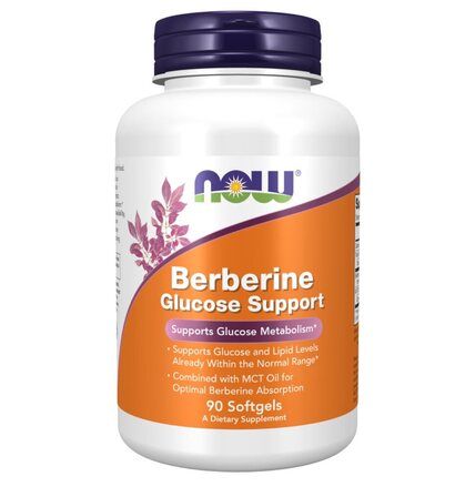 NOW Foods Berberine glucose support (90 гелевых капсул) берберин