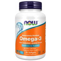 NOW Foods Omega 3 Enteric (90 гелевых капсул) омега 3 жирные кислоты