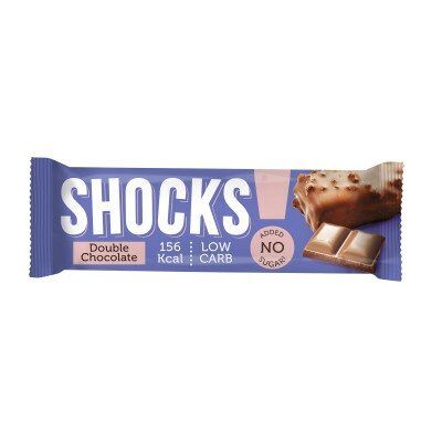 FitnesShock Батончик протеиновый глазированный (40 г) шоколад, без сахара