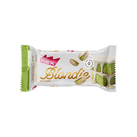 ProteinRex Блонди Пирожное протеиновое (50 гр) вкус - фисташка, без сахара