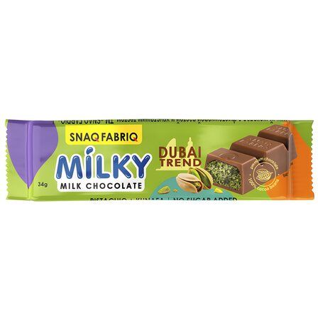 Snaq Fabriq Шоколад молочный с фисташковой пастой и хрустящим тестом (34 г)