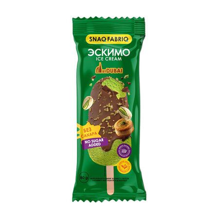 ТМ SNAQ FABRIQ Мороженое эскимо с с тестом катаифи и фисташкой в шоколаде 80 г