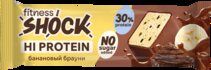 FitnesShock Батончик протеиновый глазированный (40 г) Банан, без сахара