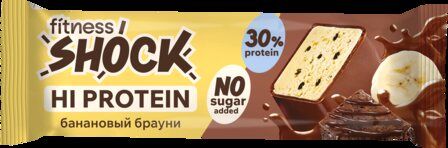 FitnesShock Батончик протеиновый глазированный (40 г) Банан, без сахара