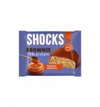 FitnesShock SHOCKS Брауни протеиновый (50 г) вкус - вареная сгущенка, без сахара