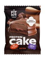 Fit Kit Protein Cake EXTRA с жидкой начинкой (50 гр) тройной шоколад
