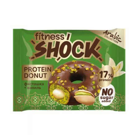 FitnesShock Donut Пончик протеиновый глазированный (70 г) Фисташка