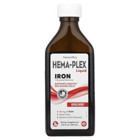 Natures Plus Железо Hema-Plex Liquid (250 мл.) в жидкой форме, вкус - ягоды