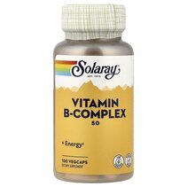 Solaray Vitamin B-Complex 100 мг (50 веганских капсул) комплекс витаминов группы B
