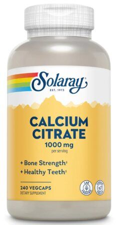 Solaray Calcium Citrate 1000 мг (60 веганских капсул) кальций цитрат 