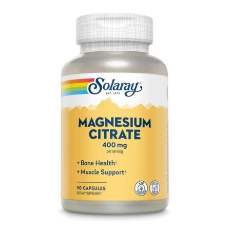 Solaray Magnesium Citrate 400 мг (90 вегансих капсул) магний цитрат 